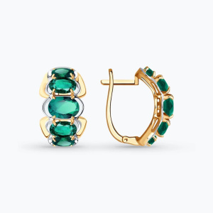 Серьги из золота с полудрагоценными вставками