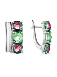 Серьги из серебра с полудрагоценными вставками