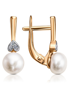 Серьги из золота с полудрагоценными вставками