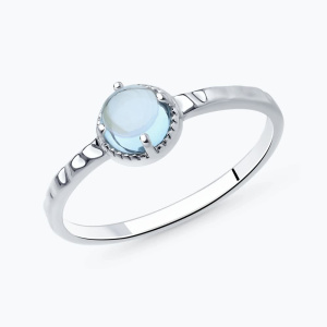 Кольцо из серебра с полудрагоценными вставками