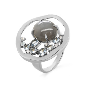 Кольцо из серебра с полудрагоценными вставками