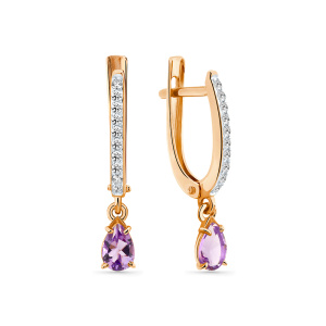 Серьги из золота с полудрагоценными вставками