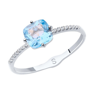 Кольцо из золота с полудрагоценными вставками