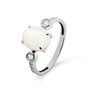 Кольцо из серебра с полудрагоценными вставками