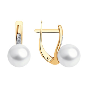 Серьги из золота с полудрагоценными вставками