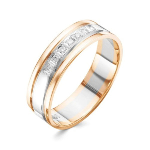 Обручальное кольцо из золота с бриллиантами