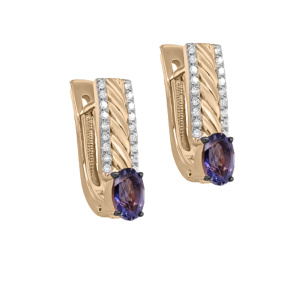 Серьги из золота Premium