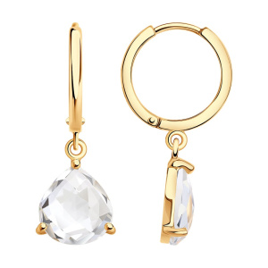 Серьги из золота с полудрагоценными вставками