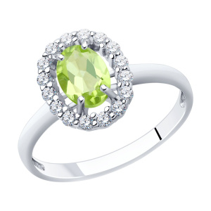 Кольцо из серебра с полудрагоценными вставками