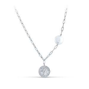 Колье из серебра с полудрагоценными вставками