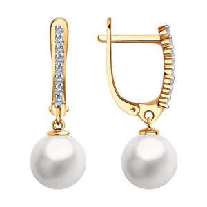 Серьги из золота с полудрагоценными вставками