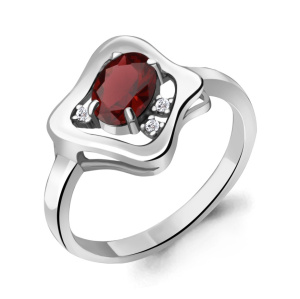 Кольцо из серебра с полудрагоценными вставками