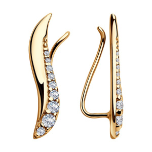 Серьги из золочённого серебра