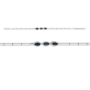 Браслет из золота с цветными драгоценными вставками