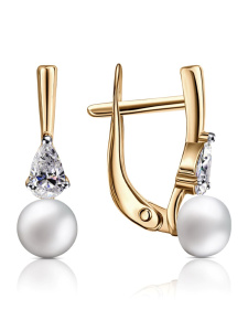 Серьги из золота с полудрагоценными вставками