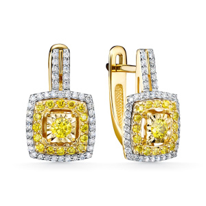 Серьги из золота Premium
