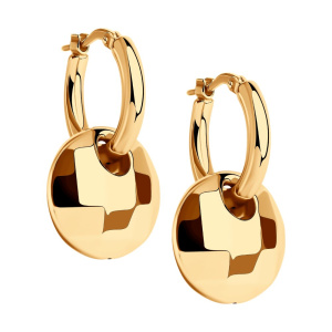 Серьги из золочённого серебра