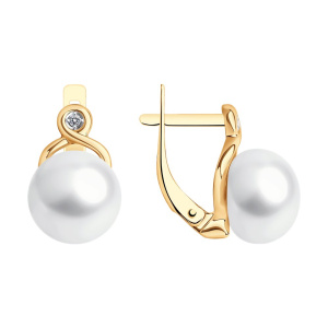 Серьги из золота с полудрагоценными вставками