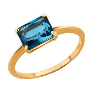 Кольцо из золота с полудрагоценными вставками