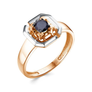 Кольцо из золота с цветными драгоценными вставками