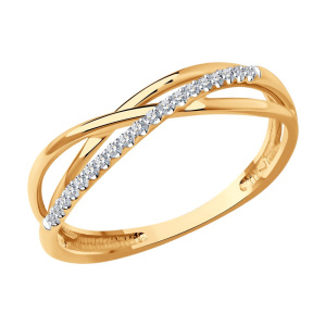 Кольцо из золота с бриллиантами