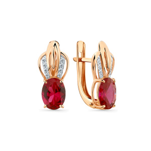 Серьги из золота с полудрагоценными вставками