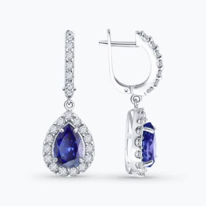 Серьги из серебра с полудрагоценными вставками
