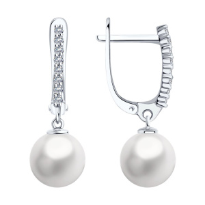 Серьги из золота с полудрагоценными вставками