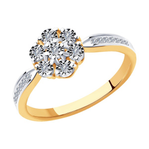 Кольцо из золота с бриллиантами