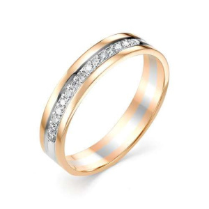 Обручальное кольцо из золота с бриллиантами