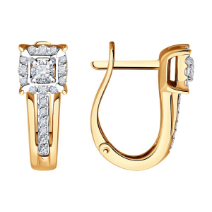 Серьги из золота с бриллиантами