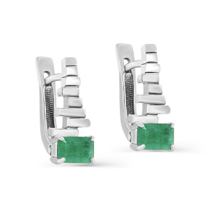 Серьги из серебра с полудрагоценными вставками