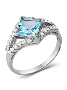 Кольцо из серебра с полудрагоценными вставками