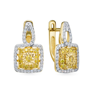 Серьги из золота Premium