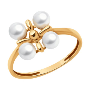 Кольцо из золота с полудрагоценными вставками