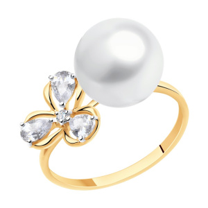 Кольцо из золота с полудрагоценными вставками