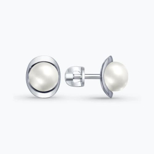 Серьги из серебра с полудрагоценными вставками