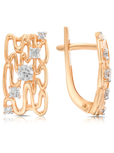 Серьги из золочённого серебра