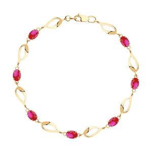 Браслет из золота с полудрагоценными вставками