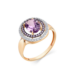 Кольцо из золота с полудрагоценными вставками