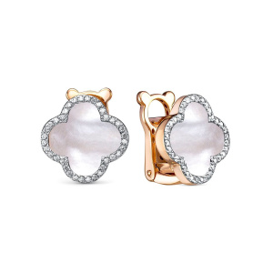 Серьги из золота с полудрагоценными вставками