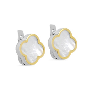 Серьги из серебра с полудрагоценными вставками