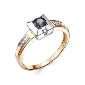 Кольцо из золота с цветными драгоценными вставками