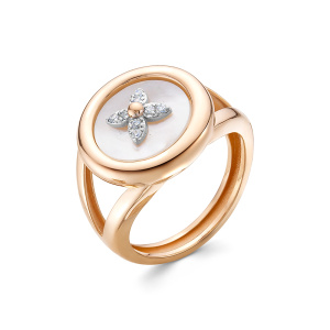 Кольцо из золота с полудрагоценными вставками