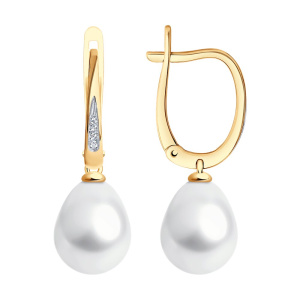 Серьги из золота с полудрагоценными вставками