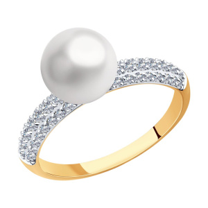 Кольцо из золота с полудрагоценными вставками