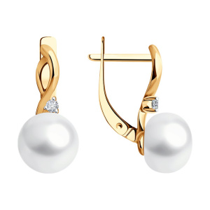 Серьги из золота с полудрагоценными вставками