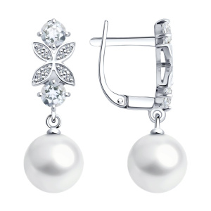 Серьги из золота с полудрагоценными вставками