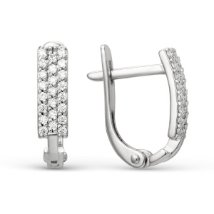 Серьги из белого золота