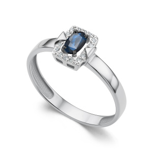 Кольцо из золота с цветными драгоценными вставками